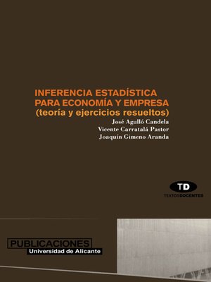 cover image of Inferencia estadística para economía y empresa